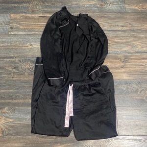 Victoria’s Secret black satin pajamas set